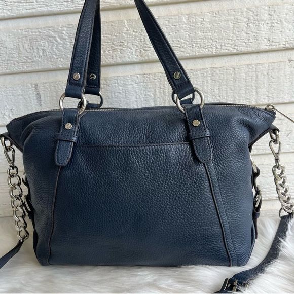 MICHAEL KORS Navy Blue Bedford Fulton Mercer Tote Satchel Crossbody Shoulder Bag - Picture 10 of 11